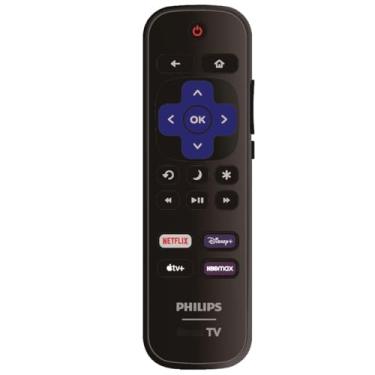 Imagem de Controle remoto original de substituição para TVs Philips Roku compatível com todas as Smart TVs Philips Roku 2023 2022 2021 【Não serve para Roku Stick e Roku Box】(Netflix, Disney+, Apple TV+, HBO Max