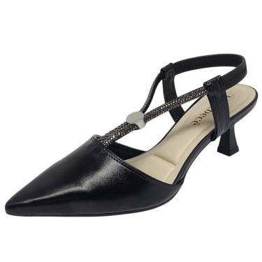 Imagem de Sapato Scarpin Feminino Slingback Salto Taça Strass Bebecê