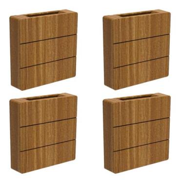 Imagem de Kit 4 Arandela Led Taschibra Bivolt Pilar Freijo 6w 3000k, 127v/220v