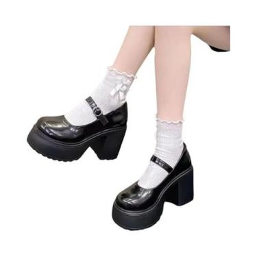 Imagem de Sapatos De Salto Alto Femininos Com Plataforma Em material sintético E