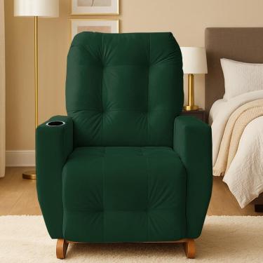 Imagem de Poltrona de Amamentação Balanço Antonella Puff Verde