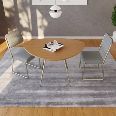 Imagem de Mesa para Sala de Jantar Orgânica 120cm Barcelona Acácia Mel