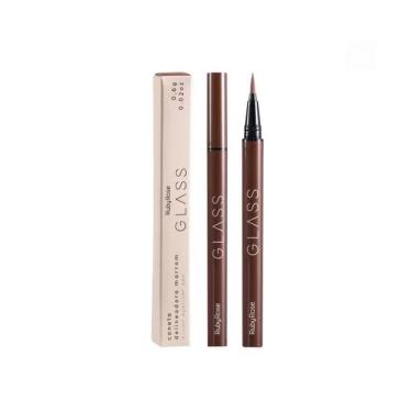 Imagem de Caneta Delineadora Glass Marrom Light Brown Be01 HB527-1 com Ponta Macia, Fina e Precisa, Secagem Rápida Marrom Ruby