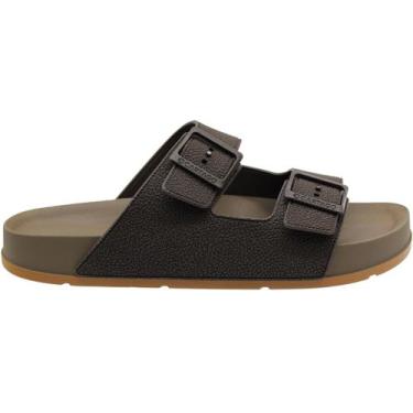 Imagem de Chinelo Slide Cartago Milão III Masculino, Marrom, 40