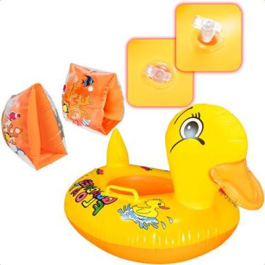 Imagem de Colete Inflável Infantil Com Boia de Braço Peixinho Segurança Aquática