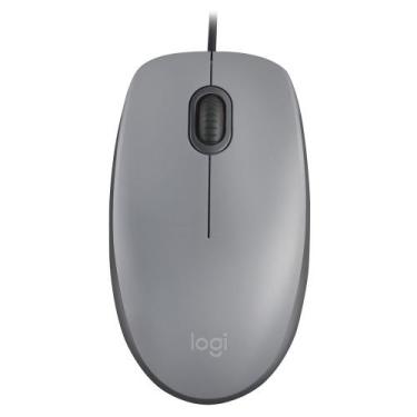 Imagem de Mouse com fio USB Logitech M110 com Clique Silencioso, Design Ambidest