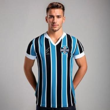 Imagem de Camisa Retrô Grêmio 1977 Masculina-Masculino