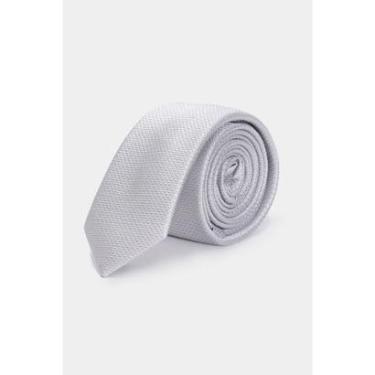 Imagem de Gravata Aramis Jacquard Seda Triangle Cinza-Masculino