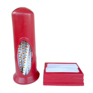 Imagem de Kit Porta Guardanapo Porta Canudo Bar Lanchonete Restaurante Cor:Verme