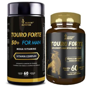 Imagem de Kit Touro Forte 50+ For Man Mega Vitaminas 60+60 cápsulas - Alisson Nu