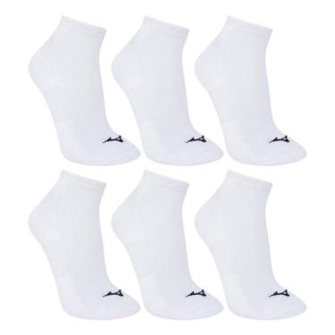 Imagem de Kit Meia Mizuno Prime II C/ 6 Pares, Branco, Preto, 39/44