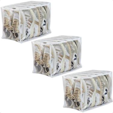 Imagem de Kit 3 Colmeia Organizadora Vertical Sapatos Tenis Toalhas Banho Bolsa 