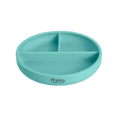 Imagem de Prato de Silicone com Ventosa e Divisória - Cinza - Freso Baby