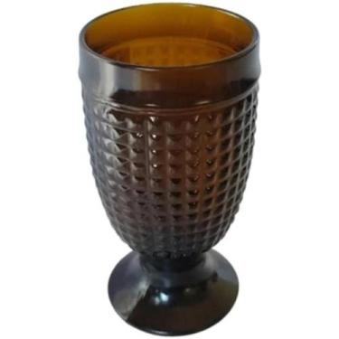 Imagem de Conjunto 6 Taças Âmbar Barroco De Vidro P/ Água Vinho 250-ml Wheaton -