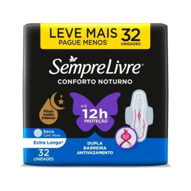 Imagem de Absorvente Externo Sempre Livre Conforto Noturno Seca 32unidades Leve 