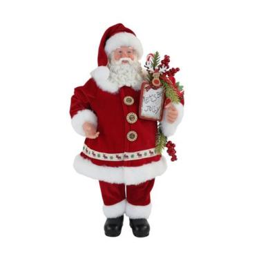 Imagem de Papai noel vermelho com presentes coloridos 38cm cromus
