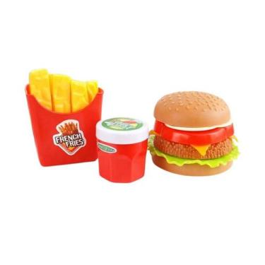 Imagem de Kit Comidinha Infantil Hambúrguer Batata Frita e Catchup - Pequenos Ch