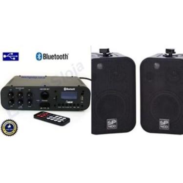 Imagem de Amplificador SA100BT NCA BT+ 1 Par Caixa SP400 Preta
