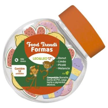 Imagem de Borracha Escolar Temática Food Trends LeoLeo com 12 Unidades para Cria