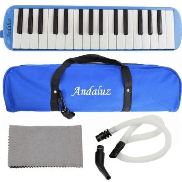 Imagem de Escaleta Andaluz Azul 32 Teclas C/ Bag Azul