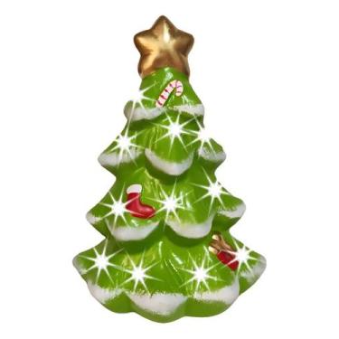 Imagem de Arvore de Natal Porta Vela Pequena Verde Claro de Ceramica - Decore Ca