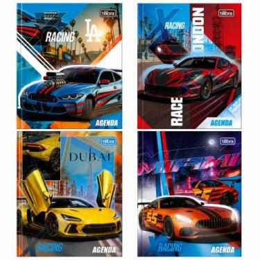Imagem de Agenda Permanente X Racing Capa Dura COST 80 Folhas 123 X 166 MM Pacot