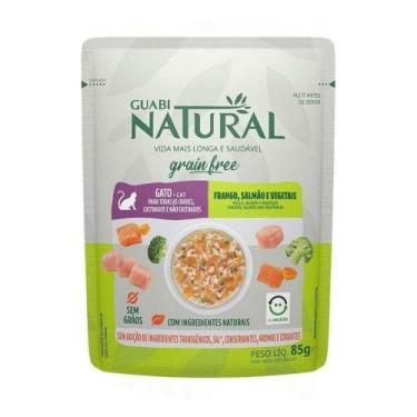 Imagem de Ração Úmida Grain Free Gatos Castrado Sabor Salmão e Frango Guabi Natu
