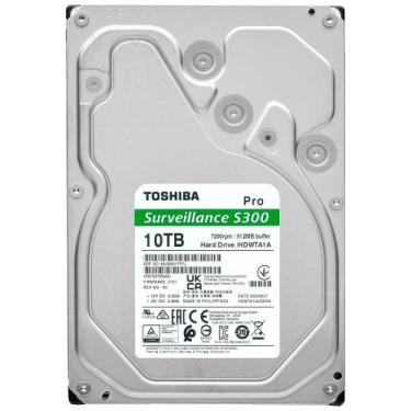 Imagem de HD Toshiba S300 Pro 10TB 3.5 SATA 3 7200RPM HDWTA1AUZSVAR Vigilância A
