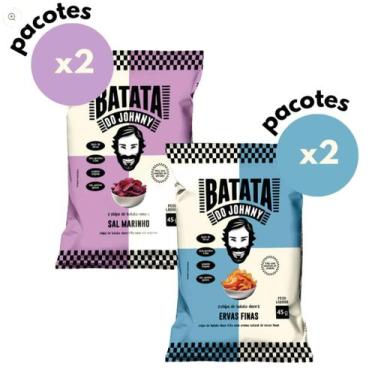 Imagem de Kit 4 batata doce ervas finas e batata doce roxa 45g do johnny
