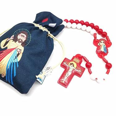 Imagem de Terço Infantil Para Crianças Jesus Misericordioso Com Saquinho