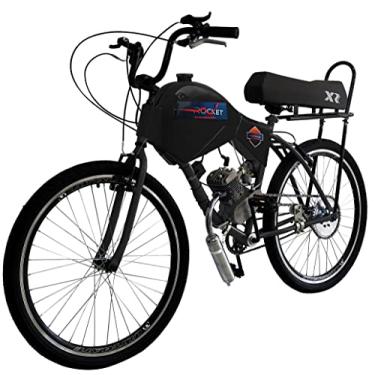 Imagem de Bicicleta Motorizada 80cc com Carenagem Banco XR Rocket Preto