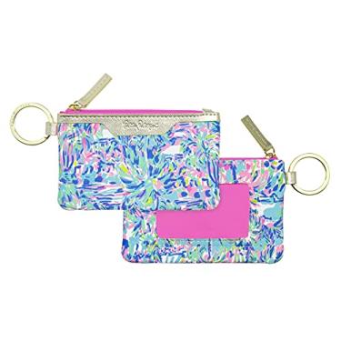 Imagem de Lilly Pulitzer Capa de identidade com fecho de zíper, suporte de cartão bonito e durável para mulheres, adolescentes e meninas, Coquetel Cabana,