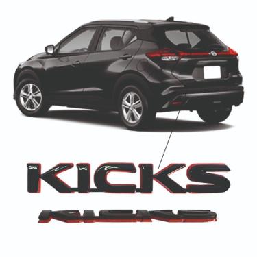 Imagem de Emblema Nome Para Carro Preto Red Line Kicks