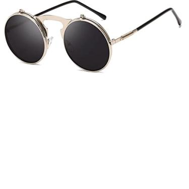 Imagem de Steam punk Sunglasses Men Fashion Street Beat Round Eyeglasses Outdoor Oculos De Sol Feminino UV400,3,China