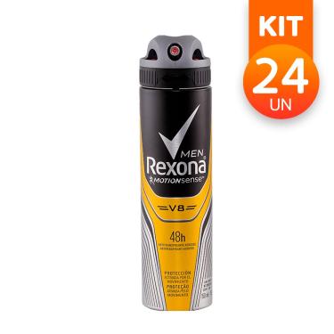 Imagem de Desodorante Antitranspirante Aerosol Rexona Masculino Testado V8 48h 90g (Kit com 24)