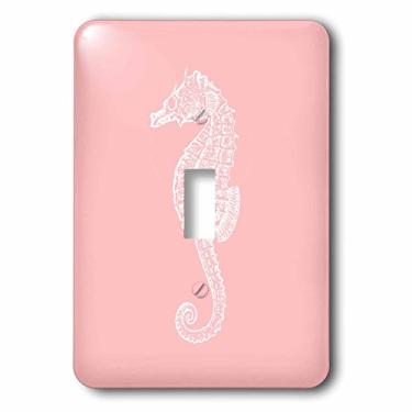 Imagem de 3dRose lsp_164961_1 Capa para interruptor de luz de aquário coral rosa cavalo marinho mar praia marinha