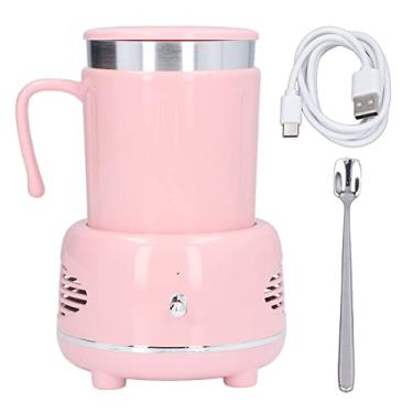 Imagem de Copo mais frio e mais quente,resfriamento r¨¢pido, corpo de alum¨ªnio, caneca de caf¨¦ antiderrapante est¨¢vel para bebidas frias, como bebidas, cerveja, vinho e enlatados(PINK), Aquecedor de Copo C