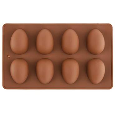 Imagem de Mirenlife – Bandeja de silicone para ovos, bandeja de gelo em forma de ovo, forma de ovo, frigideira de silicone para decoração de bolos, chocolate, doces, gelatina, assadeira para muffin, pão e mais