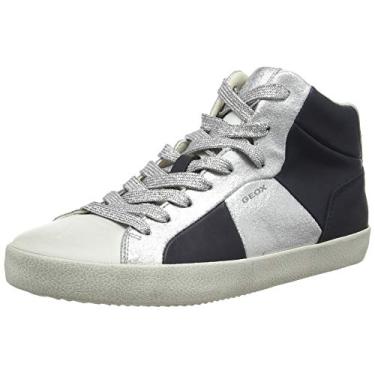 Imagem de Geox Tênis de Cano Alto Feminino, Azul-marinho, prata, C0673, 10