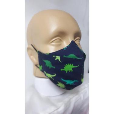 Imagem de Máscara Proteção 3 D De Tecido Lavável Infantil Dupla Camada, 03 Unida