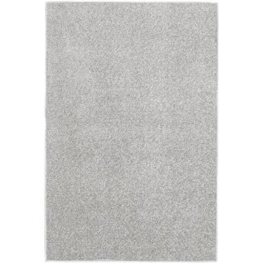 Imagem de Tapetes São Carlos – Tapete Relex N Prata | Fios Longos e Macios em Polipropileno | Estilo Clássico Lavável p/Sala Sofisticada | 1,5cm x 0,5m x 1m