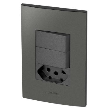 Imagem de Conjunto 2 Paralelos + 1 Tomada 20A - Inova Grafite - Agt18