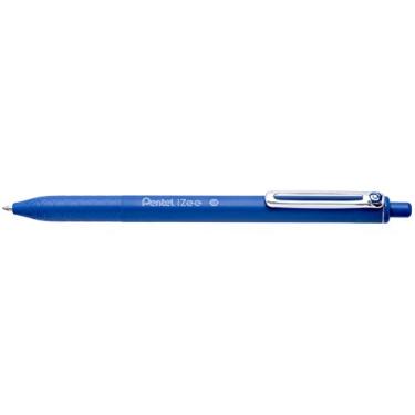 Imagem de Pentel iZee Bolígrafo BX470 - Boli Retráctil con Cuerpo Mate y Clip Metálico, de Uso muy Cómodo para Escritura Suave, Perfecto para Colegios y Oficinas