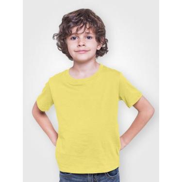 Imagem de Camiseta Infantil Menino Meia Manga Amarela Cmc1 - Rs Variedades