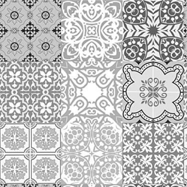 Imagem de Papel de Parede Adesivo Lavável Para Cozinha Banheiro Azulejo Diversos Modelos Rolo 1m Azulejo:AJ024