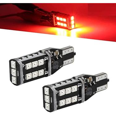 Imagem de 2X T10 921 912 60W LED estroboscópico vermelho 3ª montagem de freio alta parada lâmpadas de alta potência