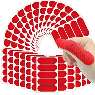 Imagem de 120 peças de fita de boliche para dedo, fita protetora vermelha flexível para boliche, protetor de polegar para boliches, acessórios profissionais de bola de boliche para homens e mulheres, exercício esportivo