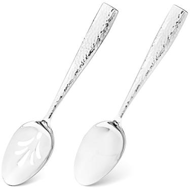 Imagem de Conjunto de 6 Colheres Hudson Essentials marteladas de aço inoxidável 18/10 – Prataria da Anfitriã
