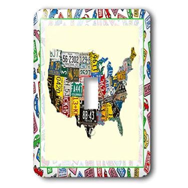 Imagem de 3dRose Jogo de placa de licença LLC lsp_14896_1 - interruptor de interruptor único