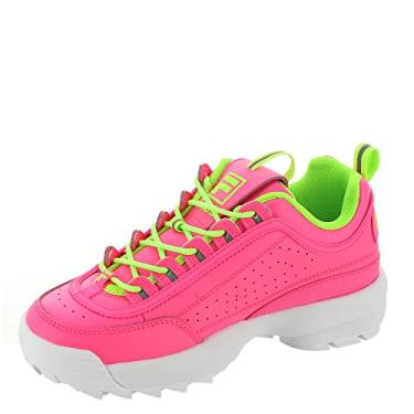 Imagem de Fila Disruptor II GS Girls' Youth Sneaker 6.5 M US Big Kid Pink-Lime-White